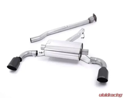 Milltek 2.50 inch Secondary Catback Exhaust System Non Resonated w/Brushed Titanium Dual GT115 Style Tips Toyota GT-86 2013-2015 - SSXSB034