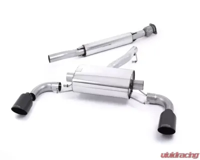 Milltek 2.50 inch Secondary Catback Exhaust System Resonated w/Brushed Titanium Dual GT115 Style Tips Subaru BRZ 2.0L 2013-2015 - SSXSB037