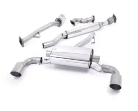 Milltek 2.50 inch Primary Catback Exhaust System Resonated w/Burnt Titanium Dual GT115 Style Tips Scion FRS 2.0L 2013-2015