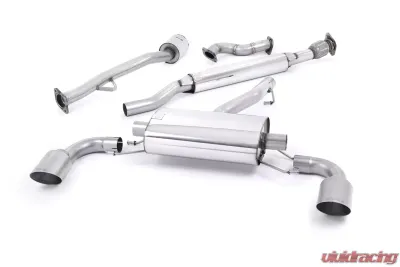 Milltek 2.50 inch Primary Catback Exhaust System Resonated w/Brushed Titanium Dual GT115 Style Tips Scion FRS 2.0L 2013-2015 - SSXSB041
