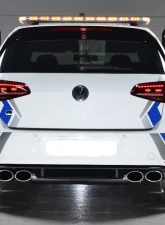 Milltek 3.00 inch Turbo Back Including Hi-Flow Sports Cat Resonated with Polished Oval Tips Volkswagen Golf R MK7 2.0 TSI 300PS 2015-2017                                     - SSXVW253 - Image 3