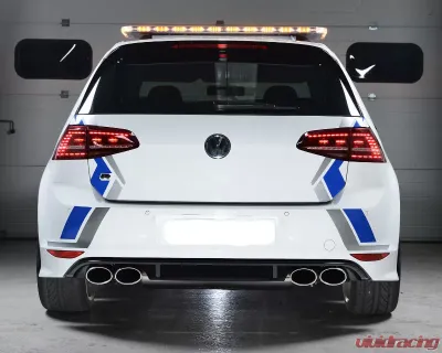 Milltek 3.00 inch Turbo Back Including Hi-Flow Sports Cat Resonated with Polished Oval Tips Volkswagen Golf R MK7 2.0 TSI 300PS 2015-2017 - SSXVW253