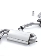 Milltek 3.00 inch Race Catback Exhaust System w/Resonated Cerakote Black Twin 80mm GT80 Style Tips Volkswagen Golf MK5 GTI 2.0T FSI 2005-2009                                     - SSXVW280 - Image 3