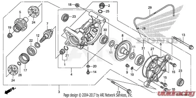 Honda TRX420FPA Rancher 2009 OEM Case Sub-Assembly Rear Final Gear CLEARANCE - 41311-HP7-A00