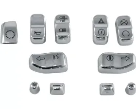 HardDrive Switch Caps Chrome 11 Piece Harley Davidson FLH | FLT 2014-Up