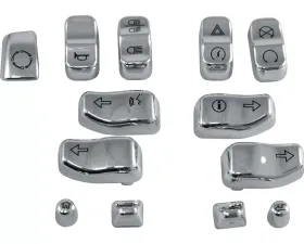 HardDrive Switch Caps Chrome 13 Piece Harley Davidson FLH | FLT 2014-Up