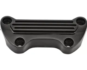 HardDrive Handlebar Clamp Finned Without Skirt Black Harley Davidson 1973-Up