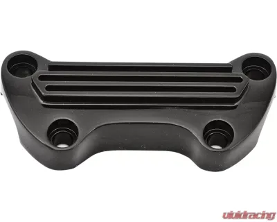 HardDrive Handlebar Clamp Finned Without Skirt Black Harley Davidson 1973-Up - 04-534