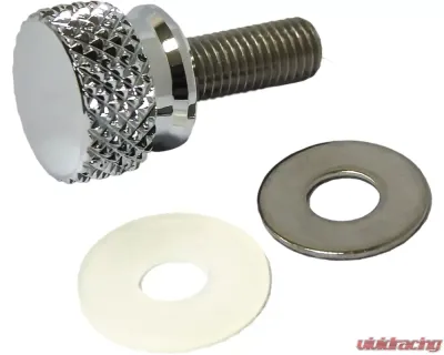 HardDrive Knurled Seat Knob 1/4"-28 Stepped Chrome - 05-319
