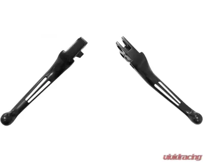 HardDrive Custom Levers 2-Slot Black Harley Davidson Big Twin 1996-2006 | Sportster 1996-2003 - 53921