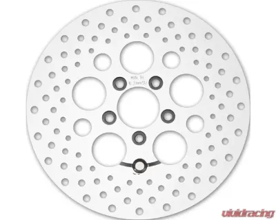 HardDrive Stainless Drilled Rear Rotor 11.8" Polished Harley Davidson Touring 2008-2013 - 11-063
