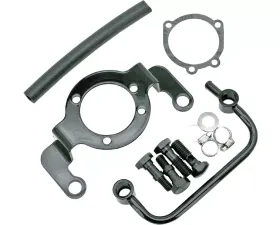 HardDrive Bracket/Breather Kit Black Harley Davidson Big Twin 1993-Up