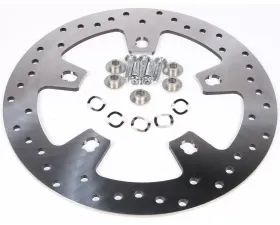 HardDrive Front Drilled Brake Rotor Stainless 11.8