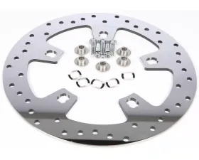 HardDrive Front Drilled Brake Rotor Polished 11.8