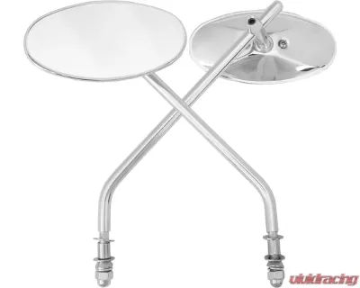 HardDrive Chrome Oval Mirror Long Stem - 153080