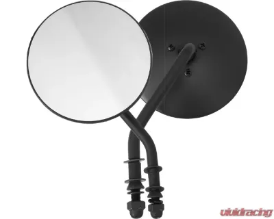 HardDrive Black 4" Round Mirror Left Side - 153085