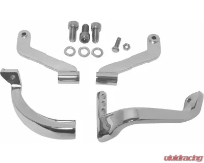 HardDrive Footboard Mounts Chrome Front Harley Davidson FLH | FLT 1983-2008 - 16-211