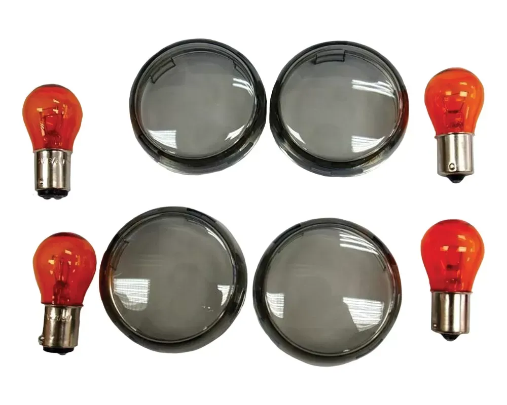 HardDrive Smoked Turn Signal Lens Kit Bullet Harley FLHRS/FLTR/FLTRX/FLTRU/FLHX 2004-2018 | FLST/FLSTF/FLSTN 2002-2017 | FXST 2000-2017 | FXD/XL 2001-2017 - 161031