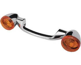 HardDrive Light Bar Chrome With Amber Lenses Harley FLST/FLSTC 1986-2016 | FLSTN 1993-1996 | FLHT/FLT/FLHR 1991-2008 | FLHRC/FLHTC/FLHTCU/FLHTK 2009-2014