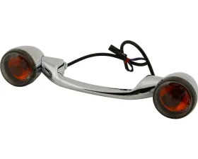 HardDrive Light Bar Chrome With Smoke Lenses Harley FLST/FLSTC 1986-2016 | FLSTN 1993-1996 | FLHT/FLT/FLHR 1991-2008 | FLHRC/FLHTC/FLHTCU/FLHTK 2009-2014