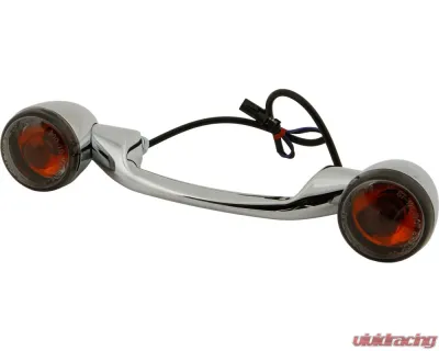 HardDrive Light Bar Chrome With Smoke Lenses Harley FLST/FLSTC 1986-2016 | FLSTN 1993-1996 | FLHT/FLT/FLHR 1991-2008 | FLHRC/FLHTC/FLHTCU/FLHTK 2009-2014 - 161802