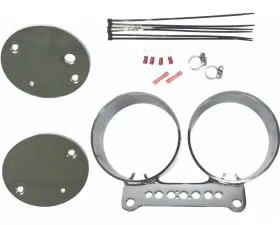 HardDrive Dual Gauge Mount Bracket Kit Chrome Harley Davidson FXD | XL 1995-2005