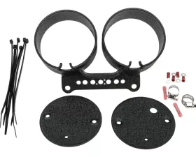 HardDrive Dual Gauge Mount Bracket Kit Black Harley Davidson FXD | XL 1995-2005