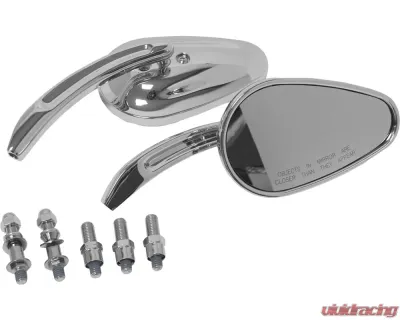 HardDrive Custom Die Cast Mirror Chrome Tapered Harley Davidson - 18-130