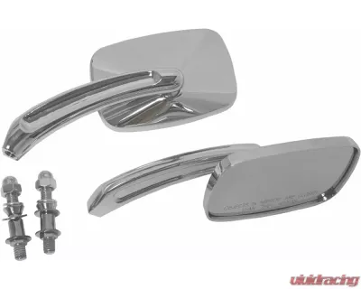 HardDrive Custom Die Cast Mirror Chrome Rectangular Harley Davidson - 18-137