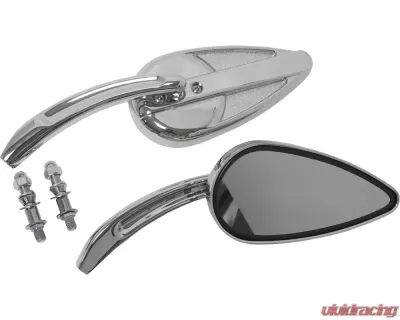 HardDrive Custom Die Cast Mirror Chrome Vintage Style Harley Davidson - 18-157