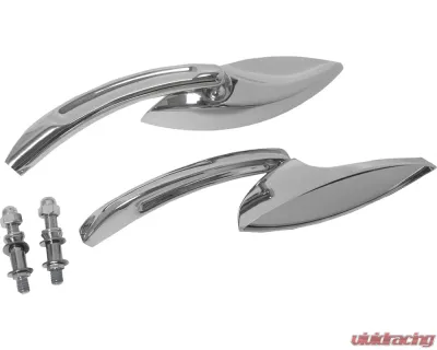 HardDrive Custom Die Cast Mirror Chrome Eliptical Harley Davidson - 18-222