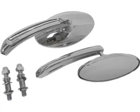 HardDrive Custom Die Cast Mirror Chrome Oval Harley Davidson