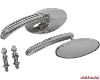 HardDrive Custom Die Cast Mirror Chrome Oval Harley Davidson - 18-242