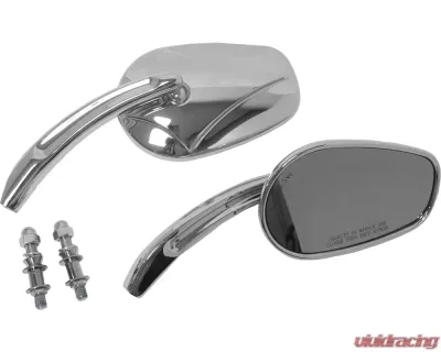 HardDrive Custom Die Cast Mirror Chrome Arrow Head Harley Davidson - 18-244