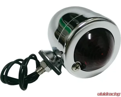 31♡ 201036 Harddrive Chrome Bullet Marker Light Red Lens Single