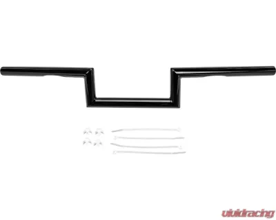 HardDrive Z-Bar 1" Dimpled 4" Rise Black Harley Davidson 1982-Up - 21-225BK
