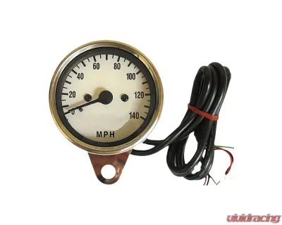 HardDrive Mini Electronic Speedometer White Face LED Lights - 21-6885W