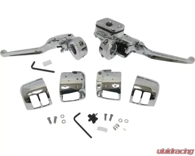 HardDrive Complete Handlebar Control 11/16" Without Switches Chrome Harley Davidson 1996-2006 - 26-094