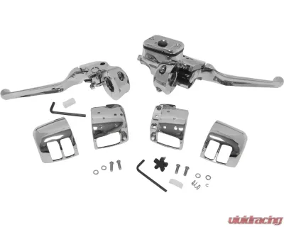 HardDrive Complete Handlebar Control 9/16" Without Switches Chrome Harley Davidson 1996-2006 - 26-095