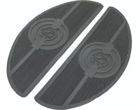 HardDrive Footboard Matt Set Oval With USA Logo Harley Davidson FL 1940-1964
