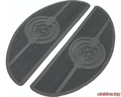 HardDrive Footboard Matt Set Oval With USA Logo Harley Davidson FL 1940-1964 - 30-151A