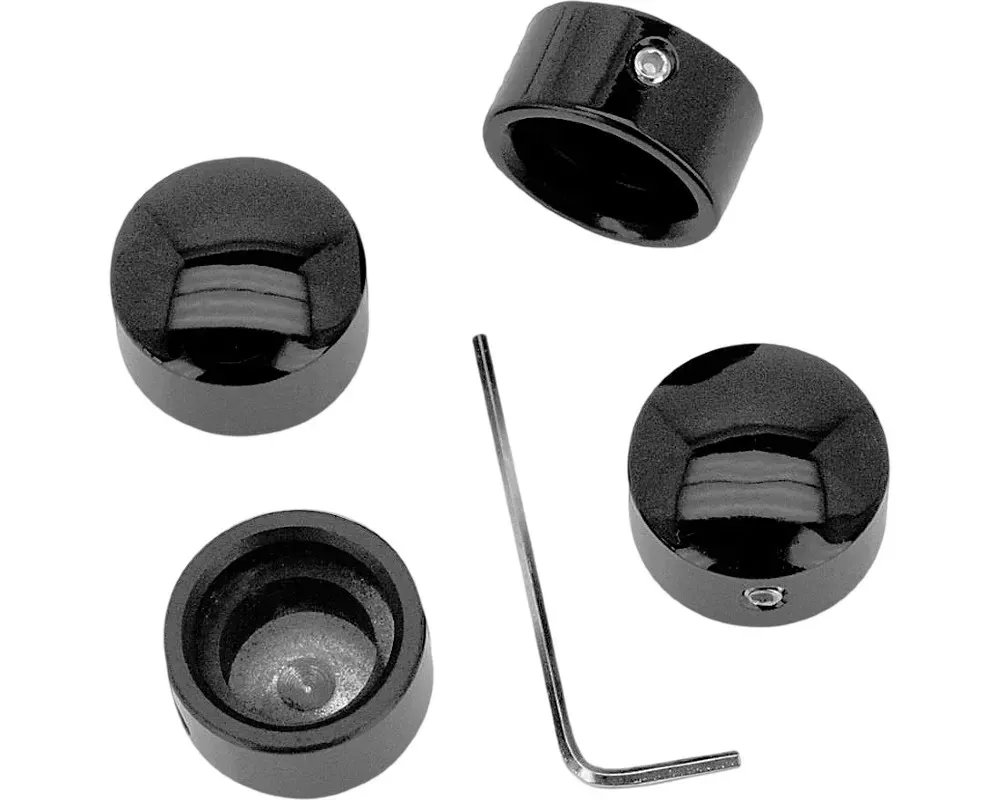 HardDrive Head Bolt Covers Black Harley Davidson 1986-2019 - 301776