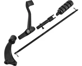 HardDrive Black Forward Control Kit With Rubber Band Pegs Harley Davidson XL 2004-2013