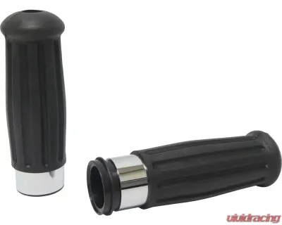 HardDrive Grips Vintage Chrome Ring Throttle By Wire Harley Davidson 2008-Up - 72-194