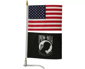 HardDrive Flag/Mount USA/POW-MIA Trunk Tab Mount Big Twin | Sportster 1972-Up