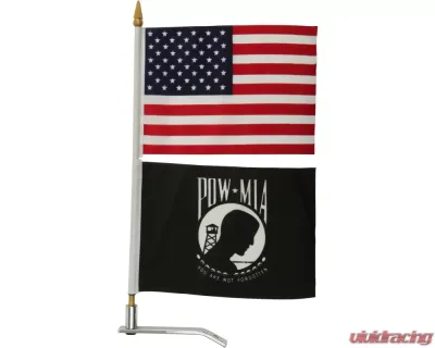 HardDrive Flag/Mount USA/POW-MIA Trunk Tab Mount Big Twin | Sportster 1972-Up - 77-014
