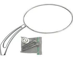 HardDrive Chrome Oval Arrow Mirror