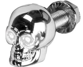 HardDrive Lighted Skull License Plate Screw White