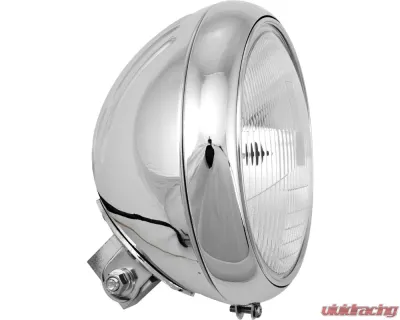 HardDrive 7" Headlight Grooved Shell Chrome Harley Davidson FL 1986-2004 - L20-6084GD