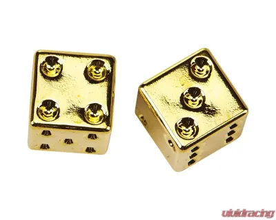 HardDrive Valve Stem Caps Gold Dice - W99-6217G(2)
